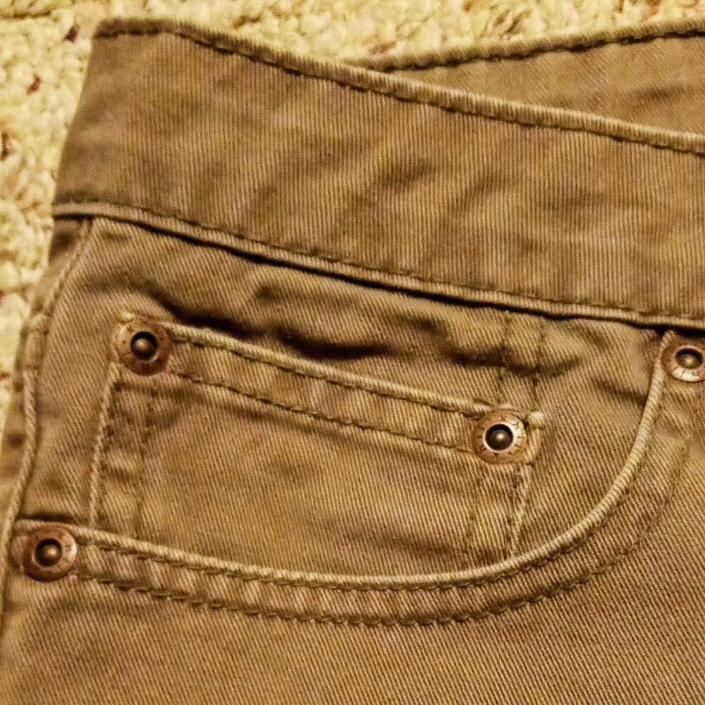 Vintage Xhilaration Women's Juniors XL Sz 15 Khaki Army Green Comfy Shorts - Picture 5 of 10